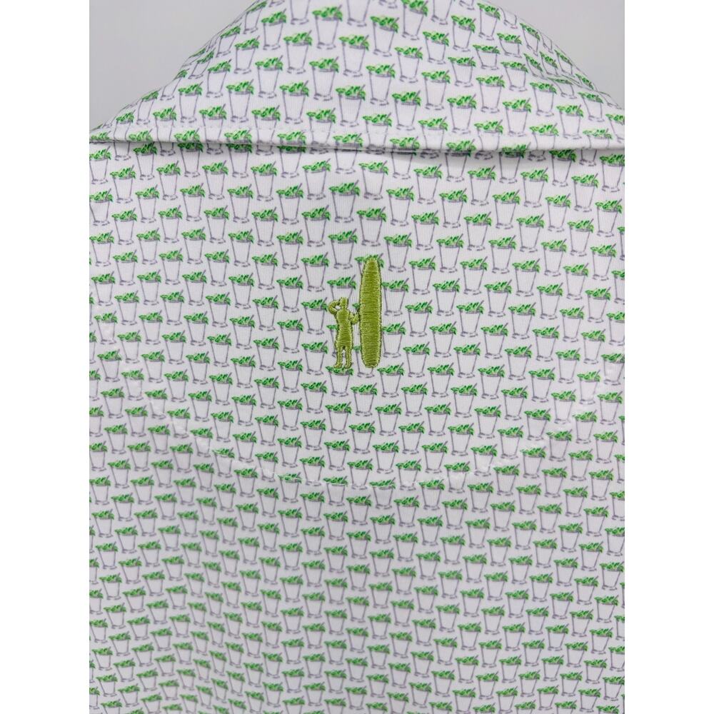 Johnnie-O Performance Jersey Polo Mens S Mint Julep UPF 50 Moisture Wicking Golf - Picture 3 of 6